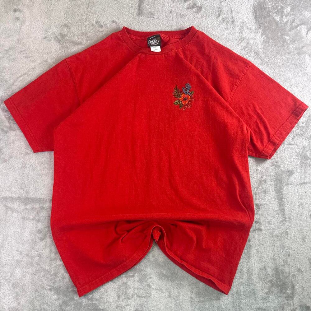 Santa Cruz Graphic T Shirt Red Skater Surf Logo Back Print Men’s Large